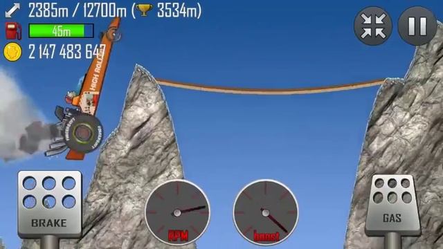 Hill Climb Racing: Mountain on Dragster 3666m смотреть онлайн