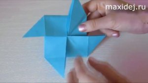 Вертушка оригами | Как сделать оригами вертушку