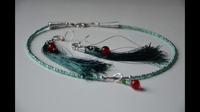 Lariat Choker Canary Earrings Beaded Jewelry Like Bright Birds from the Ocean Islands Серьги,Лариат смотреть онлайн