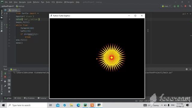 how to create Sun ☀️ using python turtle//graphic design#python #turtle #youtube #viral смотреть онлайн