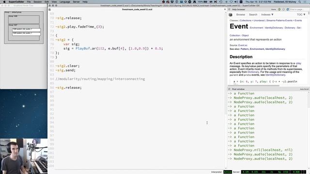 Live Coding II - Week 12 Spring 2021 MUS 499C - Intermediate SuperCollider смотреть онлайн