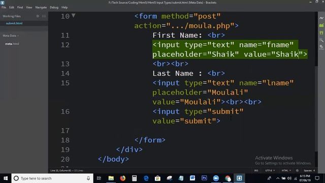 Html5 Input Type Submit Button Tutorial | Input type = "submit" смотреть онлайн