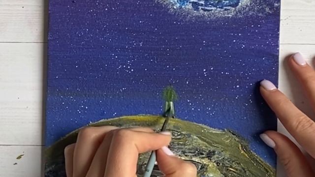 Рисуем КОСМОС / Маленький принц / акриловые краски / boyarova_art смотреть онлайн