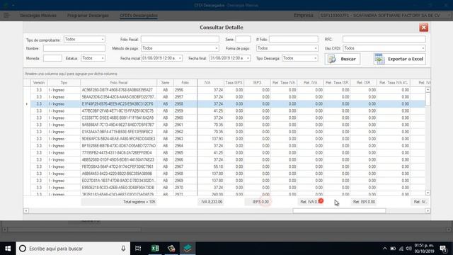 Convierte Xml a Excel productos, servicios, IVA, IEPS, ISR, impuestos locales, etc. смотреть онлайн