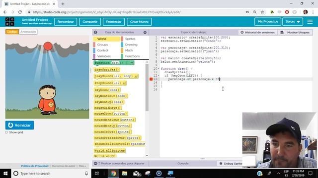 Juego en JavaScritp con Laboratorio de Juegos de Code.org смотреть онлайн