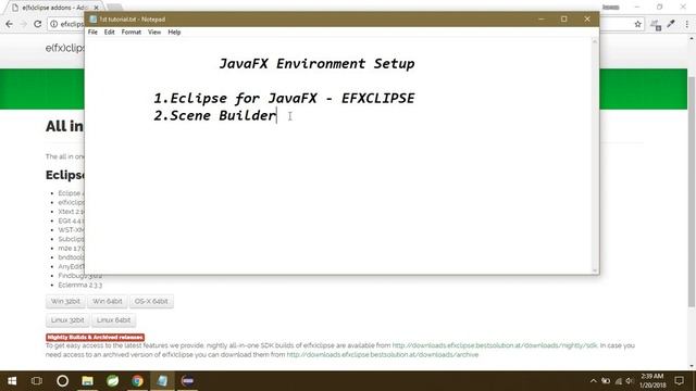 How to install Eclipse (efxclipse) and Scene Builder for JavaFX смотреть онлайн