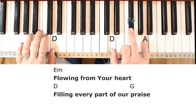 Open Up The Heavens (Key of G)//EASY Piano Tutorial смотреть онлайн