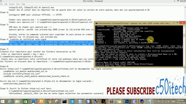 Installation du certificat SSL en activant le protocole HTTPS dans WAMP SERVER смотреть онлайн