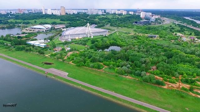 Гребной канал (Москва с высоты птичьего полета) 4К смотреть онлайн
