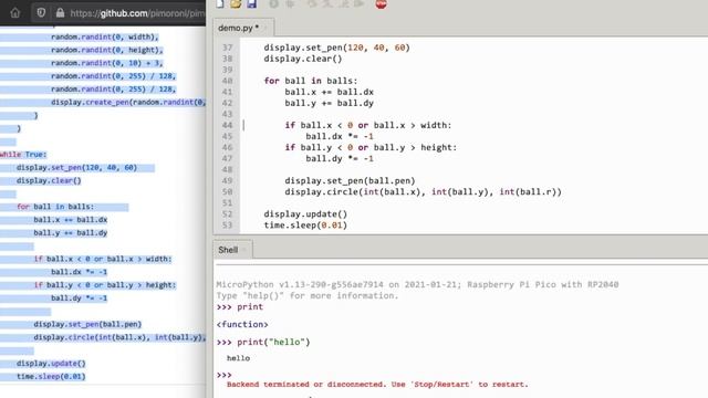 First MicroPython demos with PicoDisplay on the new Raspberry Pi Pico смотреть онлайн