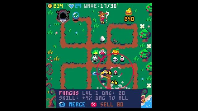 WitchCraft TD - A cute but hard tower defense game made with PICO-8! смотреть онлайн
