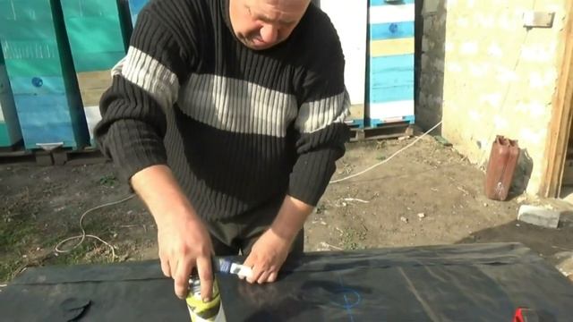 Перфорация мульчирующей плёнки , посадка клубники. смотреть онлайн