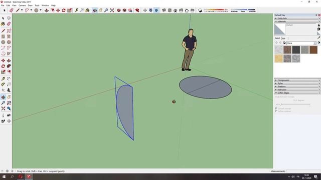 Мини урок как создать сферу в SketchUp! смотреть онлайн