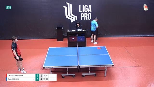 Настольный теннис. А15. Турнир 22 ноября 2023г. 20:00 смотреть онлайн