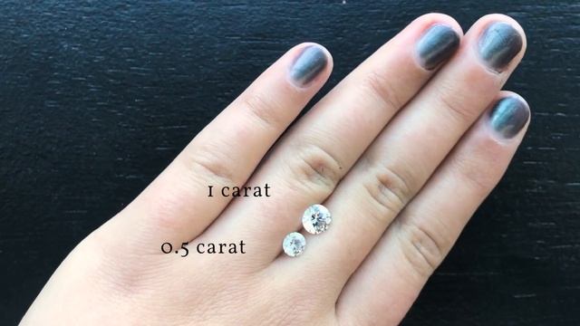 Diamond Size Comparison: 0.5 carat vs. 1 carat Round Shape Stones смотреть онлайн