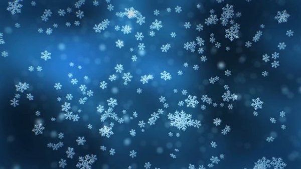 ❄️NEW 2022 4K Snowflakes Falling Looping Animation Blue Background - Footage - Screensaver