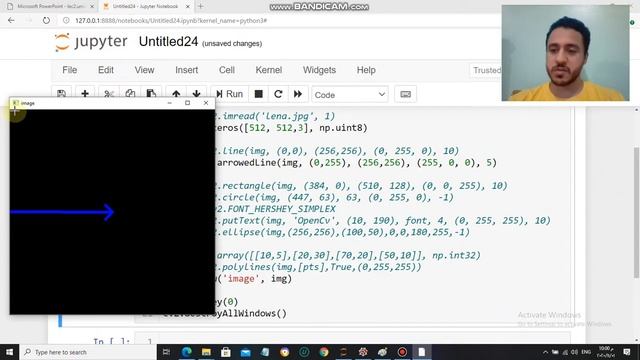 Draw geometric shapes on images using Python OpenCV عربي смотреть онлайн