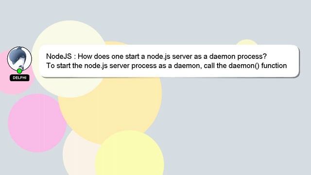 NodeJS : How does one start a node.js server as a daemon process? смотреть онлайн
