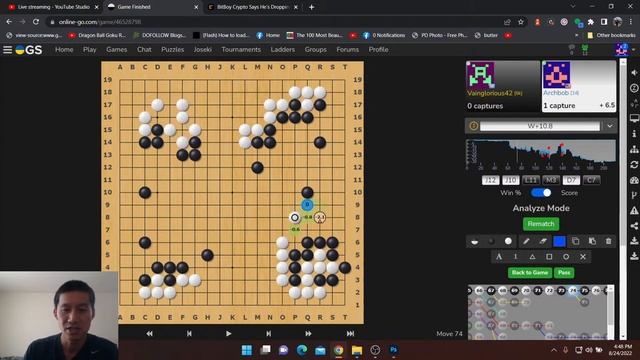 Attacking and invasions. 5k-12k Teaching game and review .Weiqi, Go, Baduk. смотреть онлайн