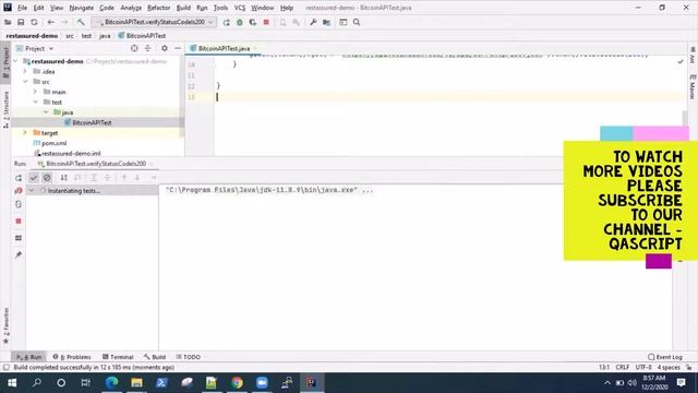 Rest Assured Tutorial - Writing first API Test using Rest Assured смотреть онлайн