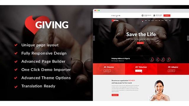 Giving - NGO/Charity/Fundraising WordPress Theme | Charity WordPress | Themeforest Website смотреть онлайн