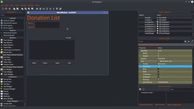 Creating a Simple Application: Donation List (Python & QtDesigner)_1 смотреть онлайн