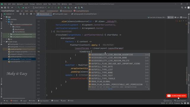How to Implement Crossfade PieChart in Jetpack Compose | Android | Kotlin | Make it Easy смотреть онлайн