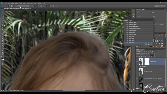 Children's retouching and toning with background replacement смотреть онлайн