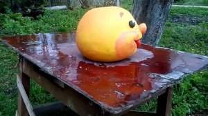 Садовая , декоративная фигурка . Колобок ! Фигура в Русском стиле . Своими руками !!!!!!!!