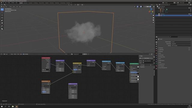 Как сделать Облака в Blender 3d (cycles) blender уроки 2.8+ смотреть онлайн
