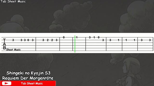 Shingeki no Kyojin S3 ED 1 - Requiem Der Morgenröte Guitar Tutorial смотреть онлайн