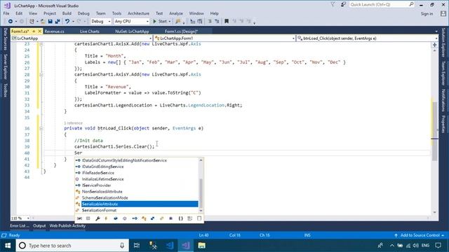 C# Tutorial - Live Chart Graph Controls in WinForm App | FoxLearn смотреть онлайн
