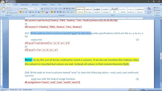 HOW TO SOLVE PANDAS DATAFRAME WORKSHEET | PART 2 | PANDAS DATAFRAME WORKSHEET WITH SOLUTION | PYTHO смотреть онлайн