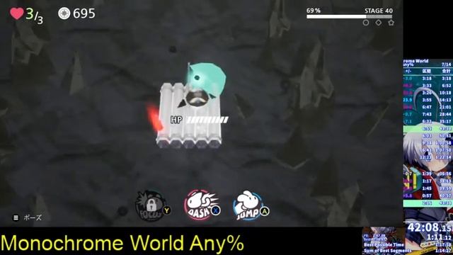 【Speedrun】Monochrome World Any%【1:19:14】 смотреть онлайн