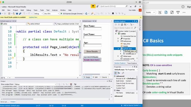 Week 4 - Introduction to ASP.NET смотреть онлайн