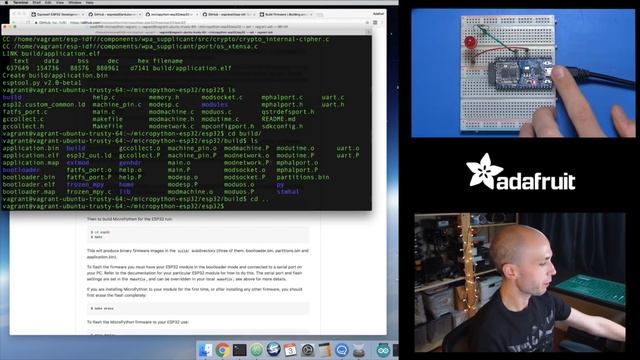 MicroPython ESP32 building and loading firmware with Tony D! @micropython смотреть онлайн