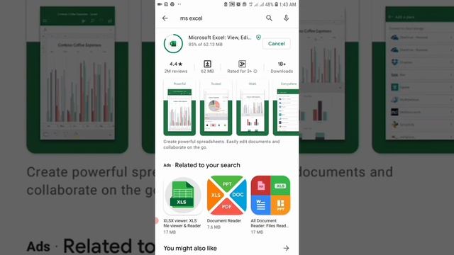 MS EXCEL on android смотреть онлайн