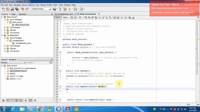 Simple Bank Transactions Java смотреть онлайн