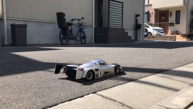 Tamiya Mercedes C11 first test. смотреть онлайн