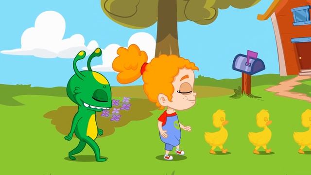 Le vieux MacDonald a une Ferme chanson - Groovy Le Martian comptines et vidéos éducatives смотреть онлайн