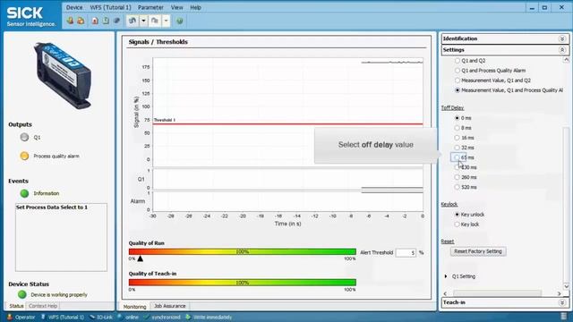 Руководство: настройка WOF IO Link датчика SICK с помощью SOPAS