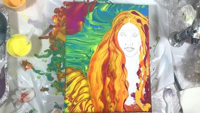 "Flower Child" ✌ ☮ ✌ Fluidstock Hippie 60s Art Collaboration Fluid Art Modern Art Tutorial смотреть онлайн