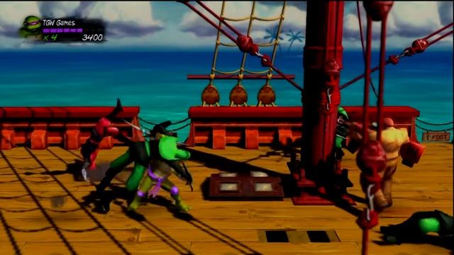 TMNT: Turtles in Time Re-Shelled (X360) walkthrough - Skull and Crossbones смотреть онлайн