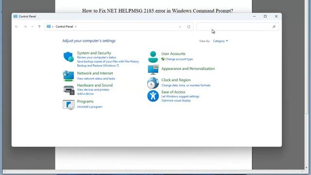 Fix NET HELPMSG 2185 error in Windows Command Prompt. смотреть онлайн