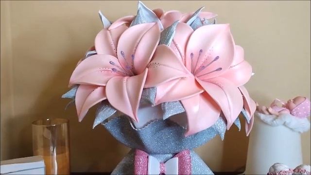 Светильник,,Лилии Пинк,,из изолона,ручная работа на п/у.ОБЗОР!!! смотреть онлайн