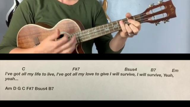 I Will survive Ukulele Play-Along смотреть онлайн