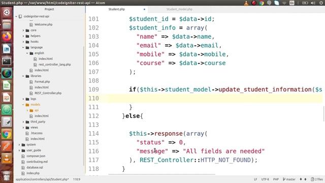 Learn CodeIgniter (v3.1.11) Rest API Development for beginners #10 PUT API Method to update data смотреть онлайн