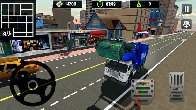 Garbage Truck Driver 2022 - Dumpster Emptying Recycling Bins in City - Android Gameplay смотреть онлайн