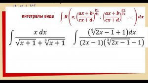 8.9 Интеграл иррациональной функции