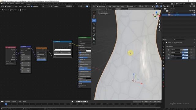 Blender Ceramic Material with Cracked Texture using Procedural Nodes смотреть онлайн